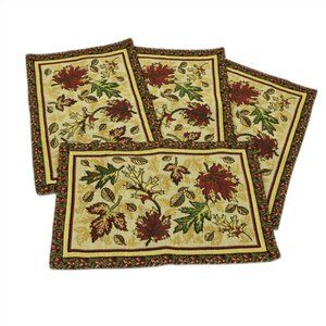 Fall Leaves Woven Place Mats Placemats Set of 4